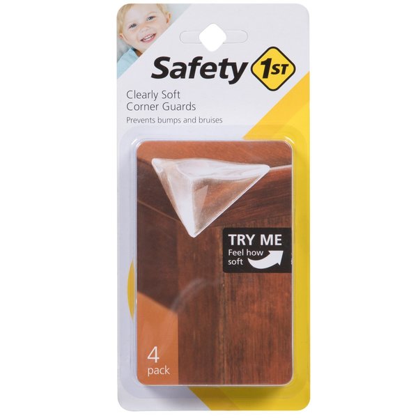 Safety 1St Clear Soft Rubber Corner Bumpers , 4PK HS194